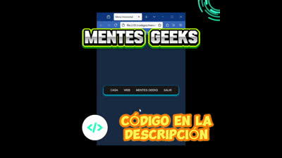 MENÚ DE NAVEGACIÓN HORIZONTAL HTML y CSS