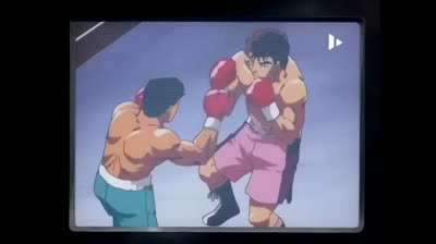 Ippo mirando una Pelea de Hayami