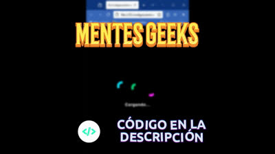Animación página de carga con HTML y CSS