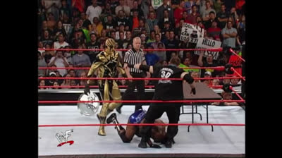 2002.04.08 ⭐ Goldust runs-in Bubba Ray Dudley vs Booker T (HC Title) ⭐ WWF Raw